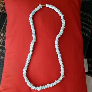 Retro Blue Shell Necklace